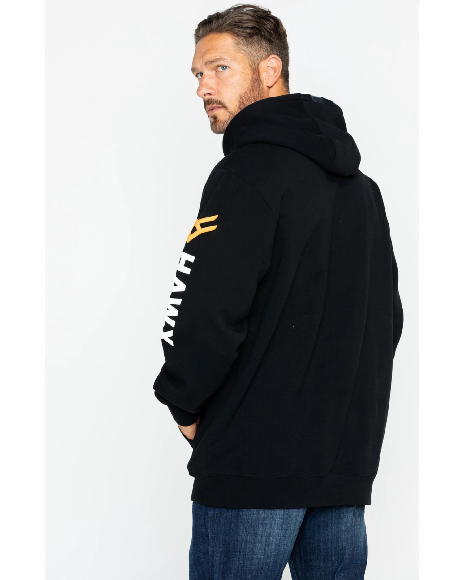 Hawx Men's Logo Sleeve Hooded Work Sweatshirt 8 Hawx Men's Logo Sleeve Hooded Work Sweatshirt - Image 6