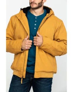 Hawx Men's Brown Canvas Quilted Bi-Swing Hooded Zip Front Work Jacket 11 Hawx Men's Brown Canvas Quilted Bi-Swing Hooded Zip Front Work Jacket -StyleHub Shop 2000283390 200 P4