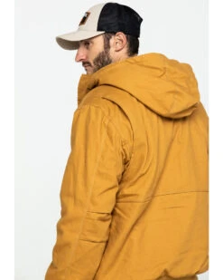 Hawx Men's Brown Canvas Quilted Bi-Swing Hooded Zip Front Work Jacket 10 Hawx Men's Brown Canvas Quilted Bi-Swing Hooded Zip Front Work Jacket -StyleHub Shop 2000283390 200 P5
