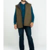 Hawx Men's Olive Canvas Sherpa Lined Work Vest 2 Hawx Men's Olive Canvas Sherpa Lined Work Vest -StyleHub Shop 2000283412 341 P6