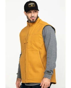Hawx Men's Khaki Canvas Sherpa Lined Work Vest 13 Hawx Men's Khaki Canvas Sherpa Lined Work Vest -StyleHub Shop 2000283414 200 P3