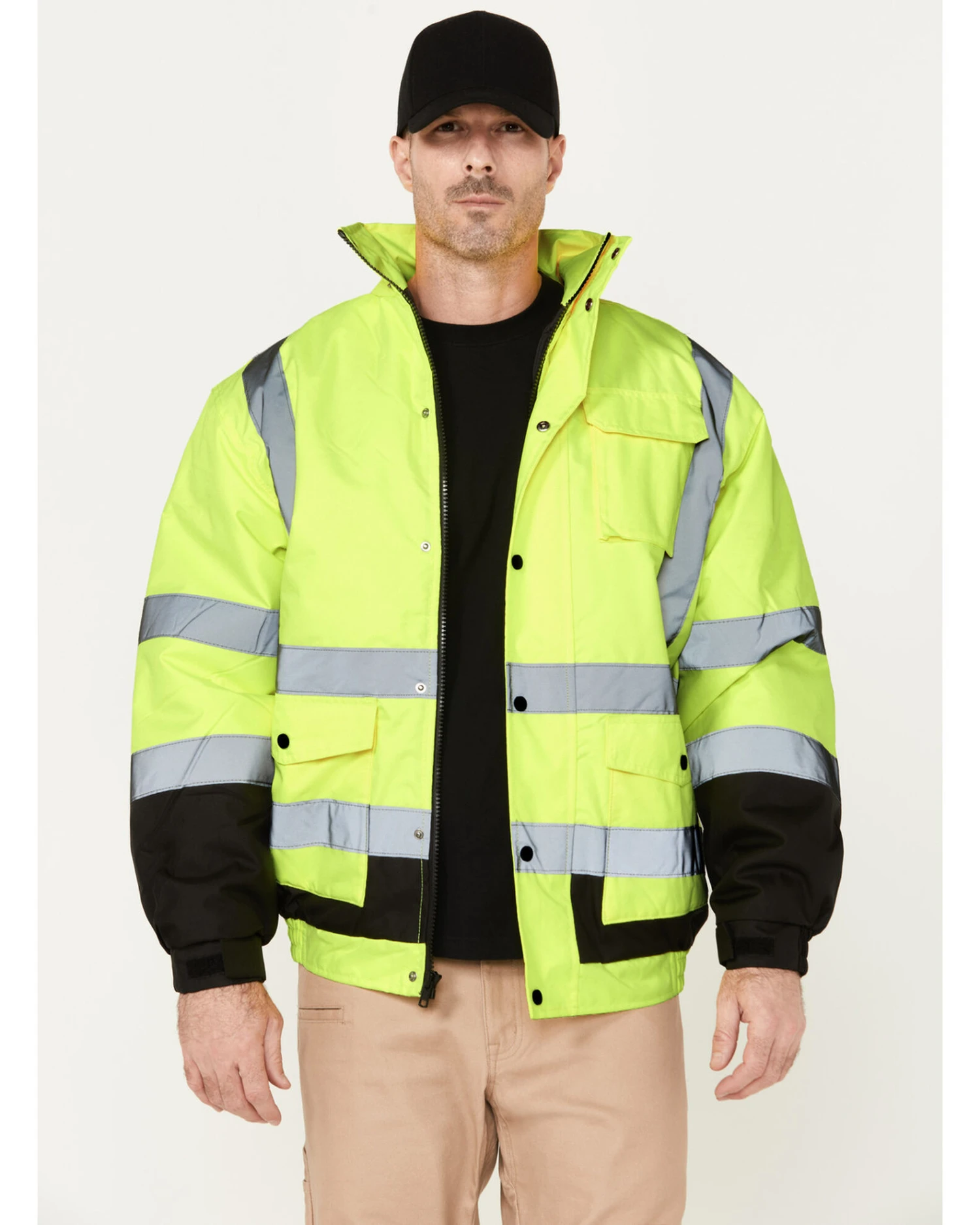 Hawx Men's High-Visibility Bomber Work Jacket - Tall 3 Hawx Men's High-Visibility Bomber Work Jacket - Tall