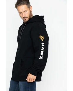 Hawx Men's Logo Sleeve Hooded Work Sweatshirt - Big 10 Hawx Men's Logo Sleeve Hooded Work Sweatshirt - Big -StyleHub Shop 2000284106 001 P4
