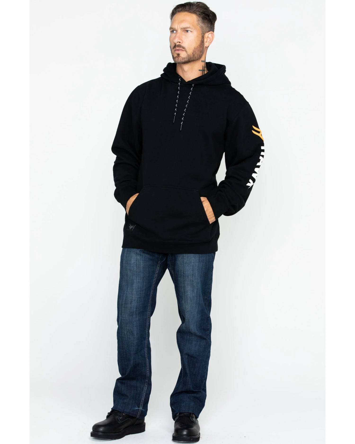 Hawx Men's Logo Sleeve Hooded Work Sweatshirt - Tall 5 Hawx Men's Logo Sleeve Hooded Work Sweatshirt - Tall - Image 3