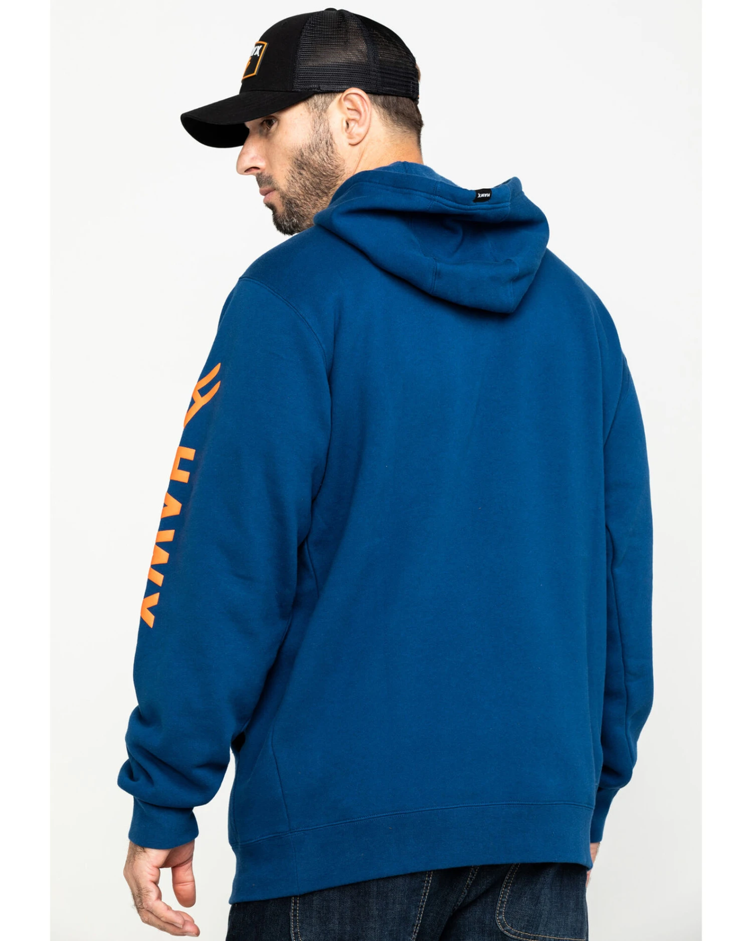 Hawx Men's Logo Sleeve Performance Fleece Hooded Work Sweatshirt 5 Hawx Men's Logo Sleeve Performance Fleece Hooded Work Sweatshirt - Image 3