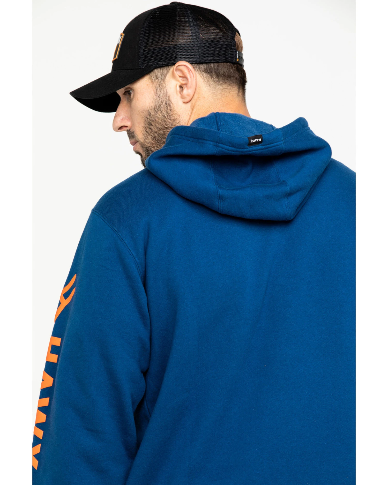 Hawx Men's Logo Sleeve Performance Fleece Hooded Work Sweatshirt 8 Hawx Men's Logo Sleeve Performance Fleece Hooded Work Sweatshirt - Image 6