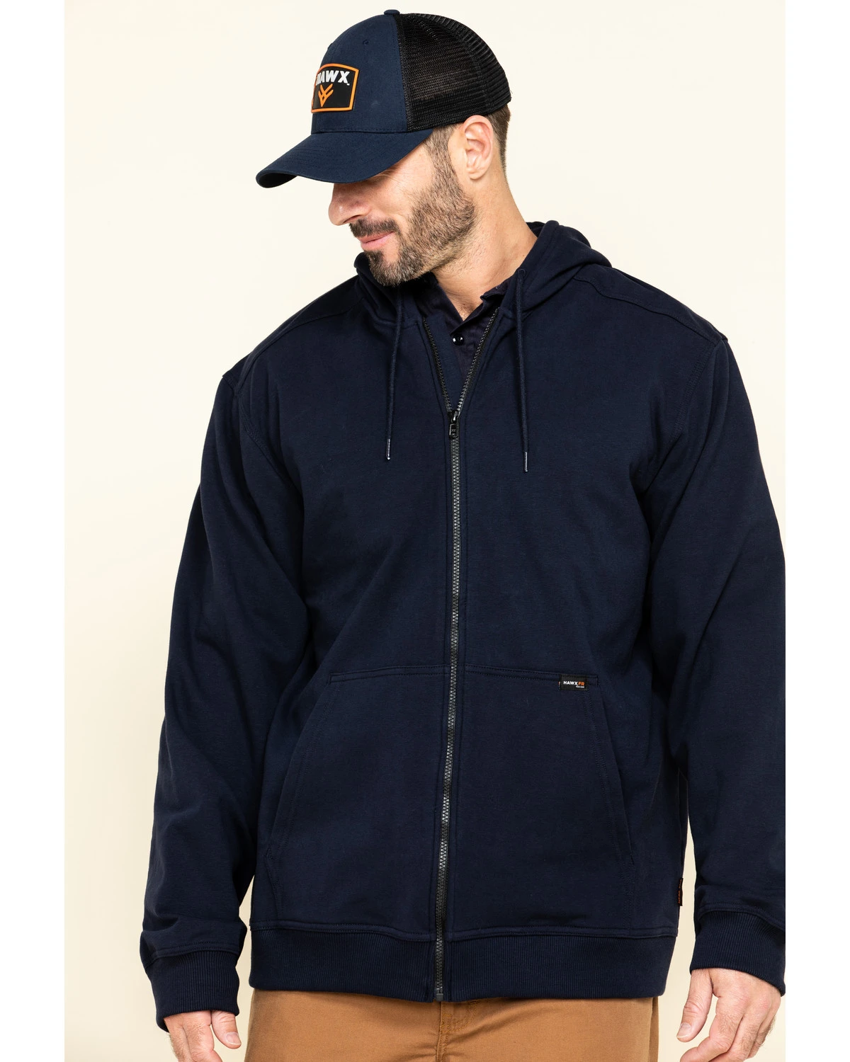 Hawx Men's FR Zip Up Fleece Hooded Work Hoodie 3 Hawx Men's FR Zip Up Fleece Hooded Work Hoodie