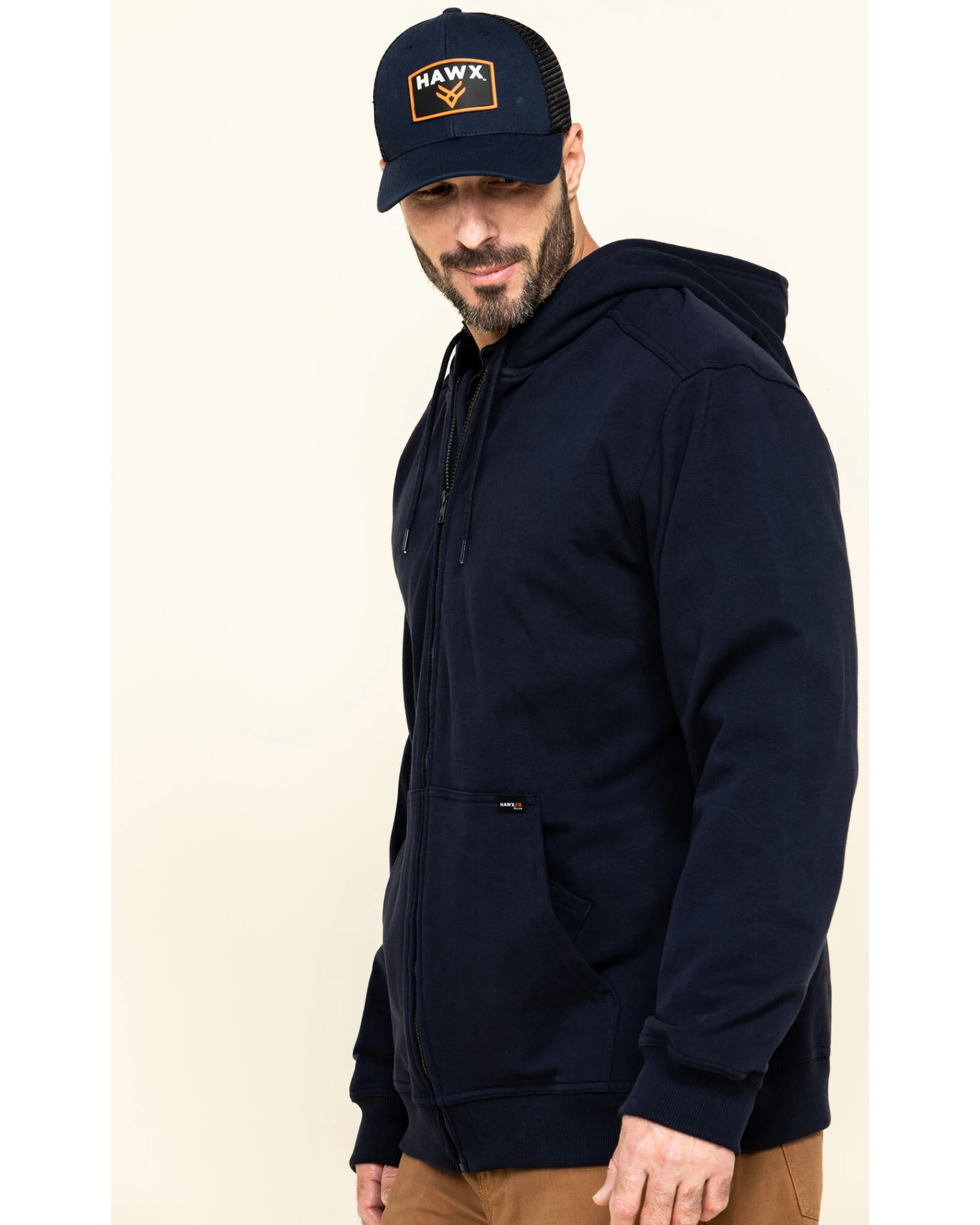 Hawx Men's FR Zip Up Fleece Work Hoodie - Tall 4 Hawx Men's FR Zip Up Fleece Work Hoodie - Tall - Image 2