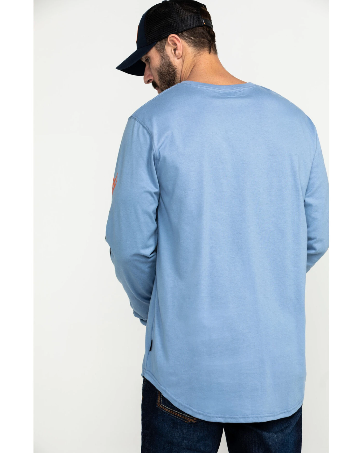 Hawx Men's FR Logo Long Sleeve Work T-Shirt - Big & Tall 8 Hawx Men's FR Logo Long Sleeve Work T-Shirt - Big & Tall - Image 6