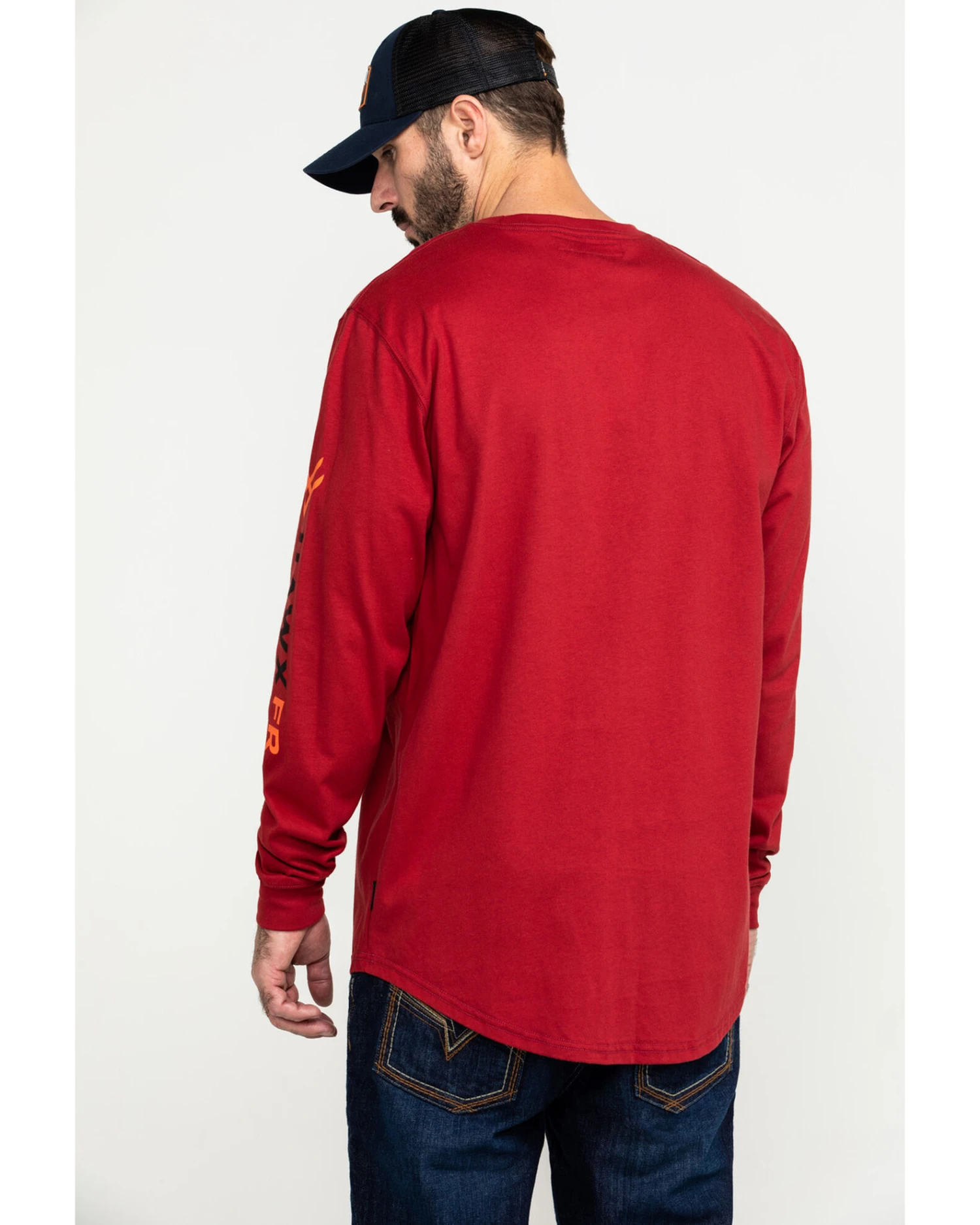Hawx Men's FR Logo Long Sleeve Work T-Shirt - Tall 6 Hawx Men's FR Logo Long Sleeve Work T-Shirt - Tall - Image 4