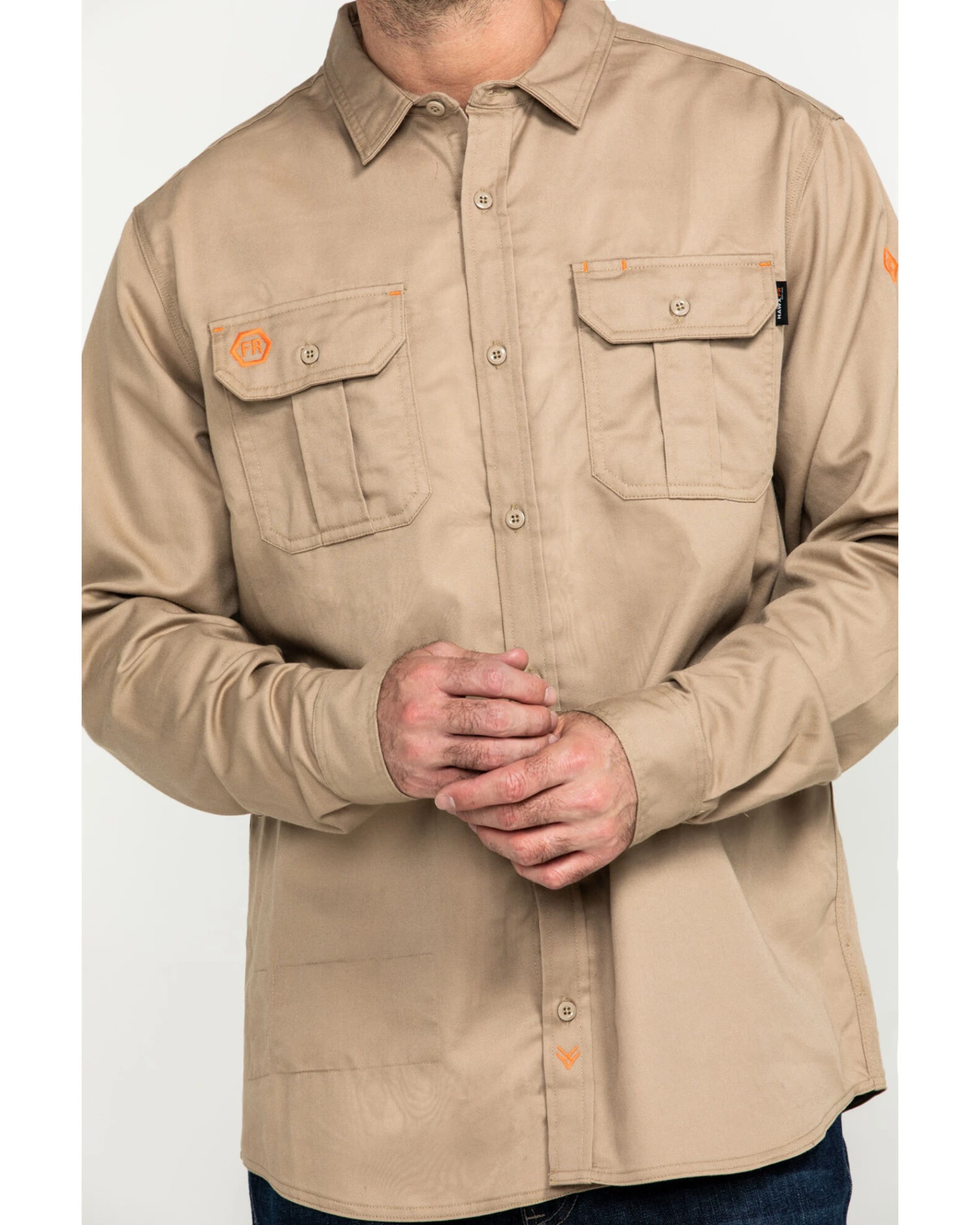 Hawx Men's FR Long Sleeve Woven Work Shirt - Big 7 Hawx Men's FR Long Sleeve Woven Work Shirt - Big - Image 5