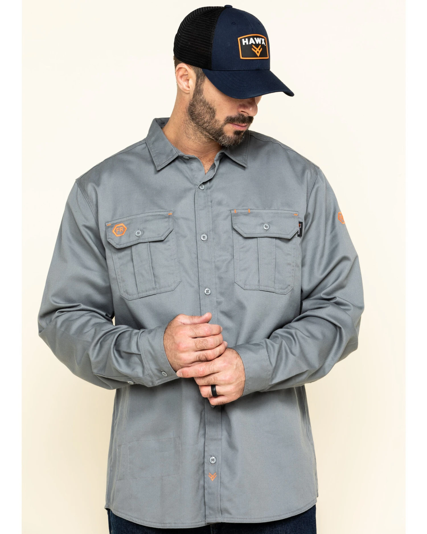 Hawx Men's FR Long Sleeve Work Shirt - Big 7 Hawx Men's FR Long Sleeve Work Shirt - Big - Image 5