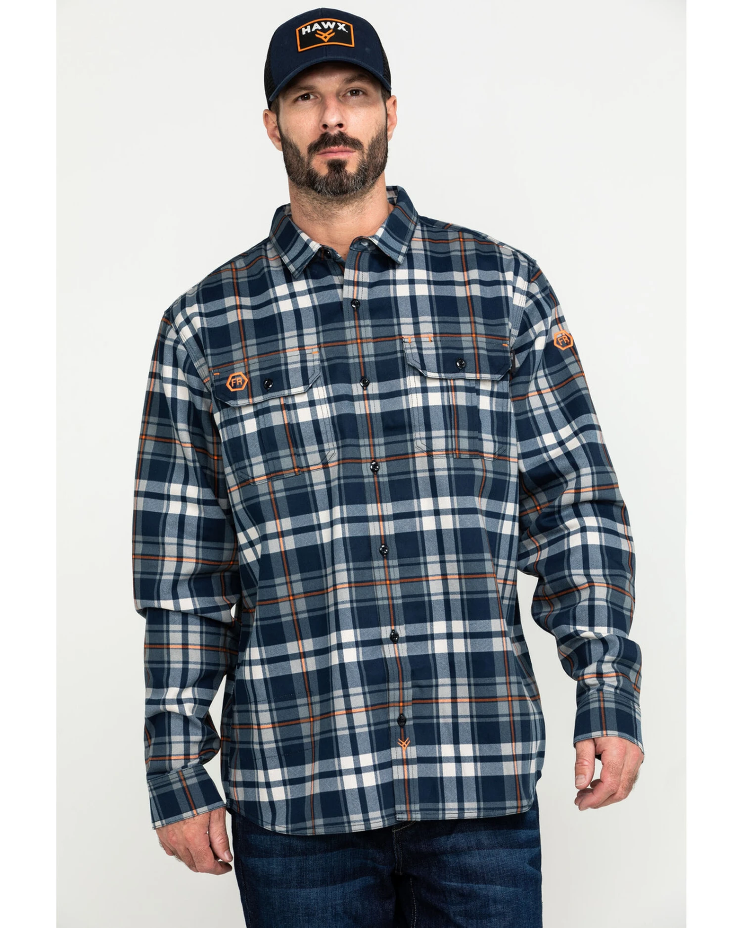 Hawx Men's FR Plaid Print Long Sleeve Woven Work Shirt - Big 6 Hawx Men's FR Plaid Print Long Sleeve Woven Work Shirt - Big - Image 4