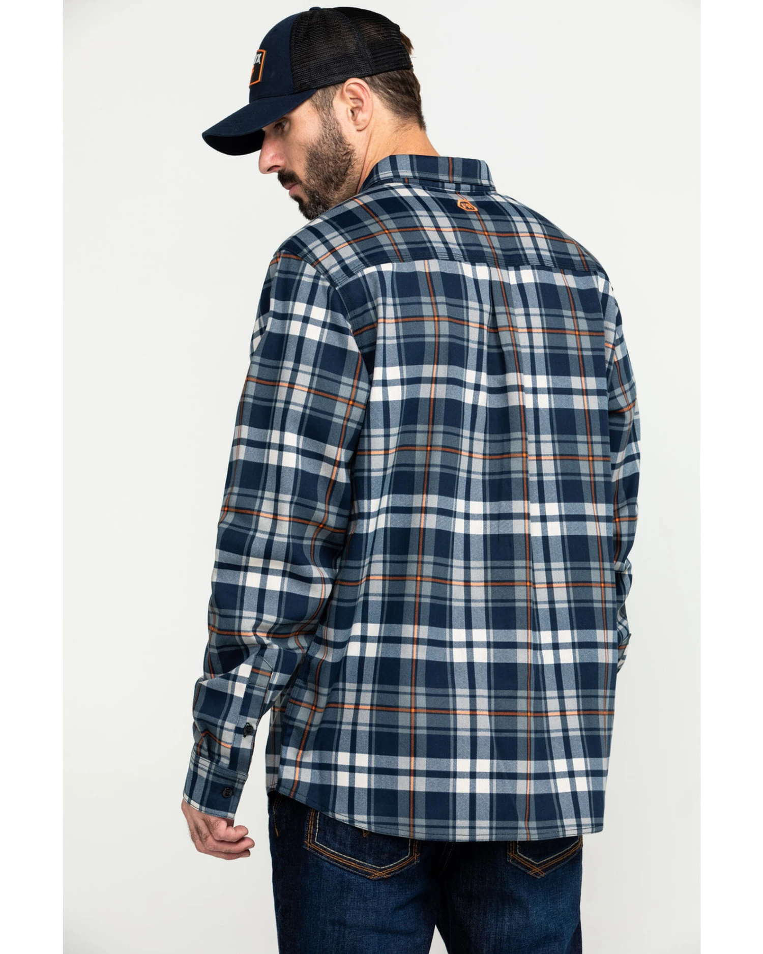 Hawx Men's FR Plaid Print Long Sleeve Woven Work Shirt - Big 4 Hawx Men's FR Plaid Print Long Sleeve Woven Work Shirt - Big - Image 2