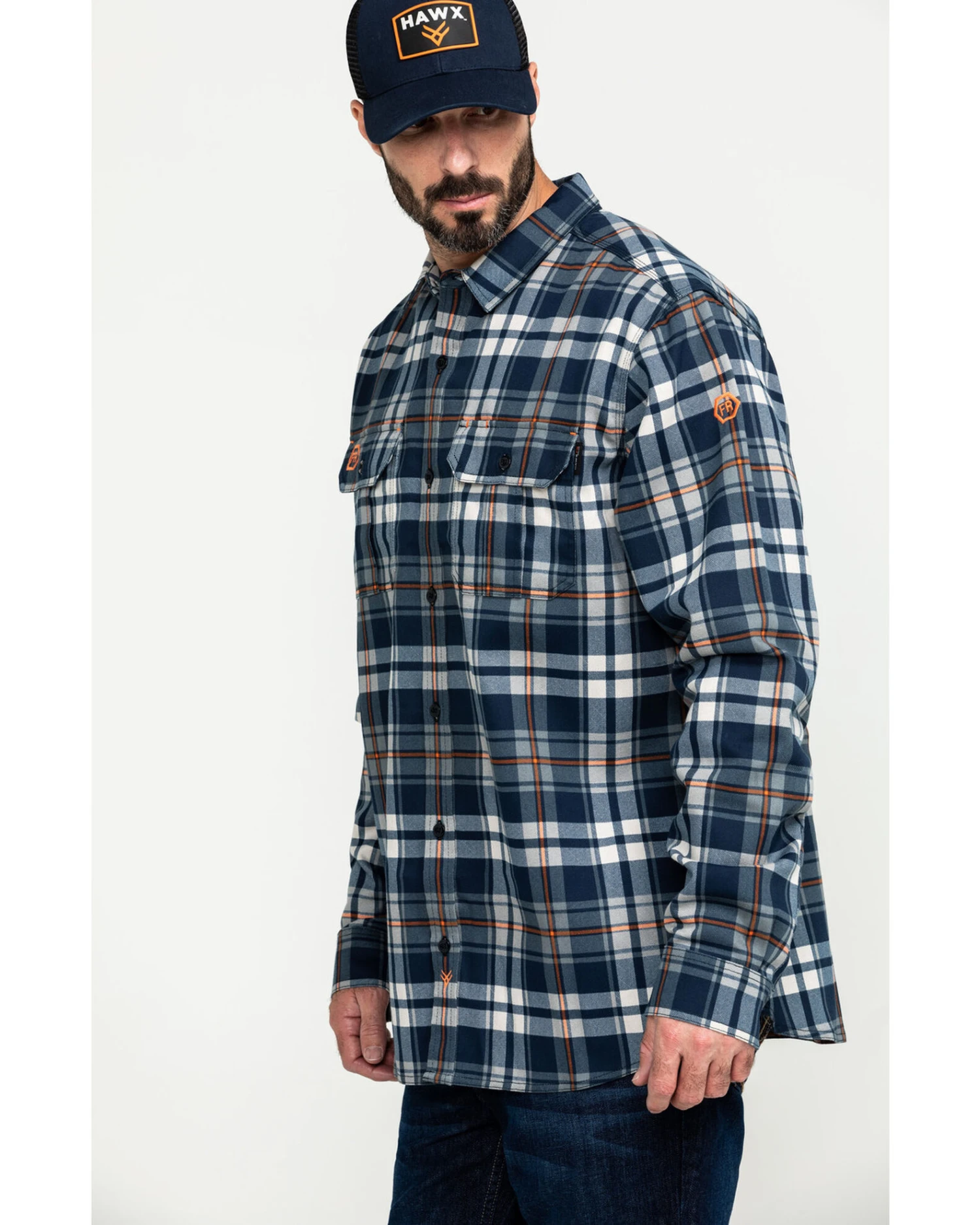 Hawx Men's FR Plaid Print Long Sleeve Woven Work Shirt - Big 8 Hawx Men's FR Plaid Print Long Sleeve Woven Work Shirt - Big - Image 6