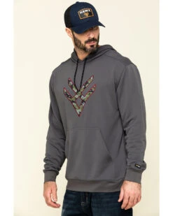 Hawx Men's Gray Tech Logo Hooded Work Sweatshirt - Tall 12 Hawx Men's Gray Tech Logo Hooded Work Sweatshirt - Tall -StyleHub Shop 2000297060 021 P3