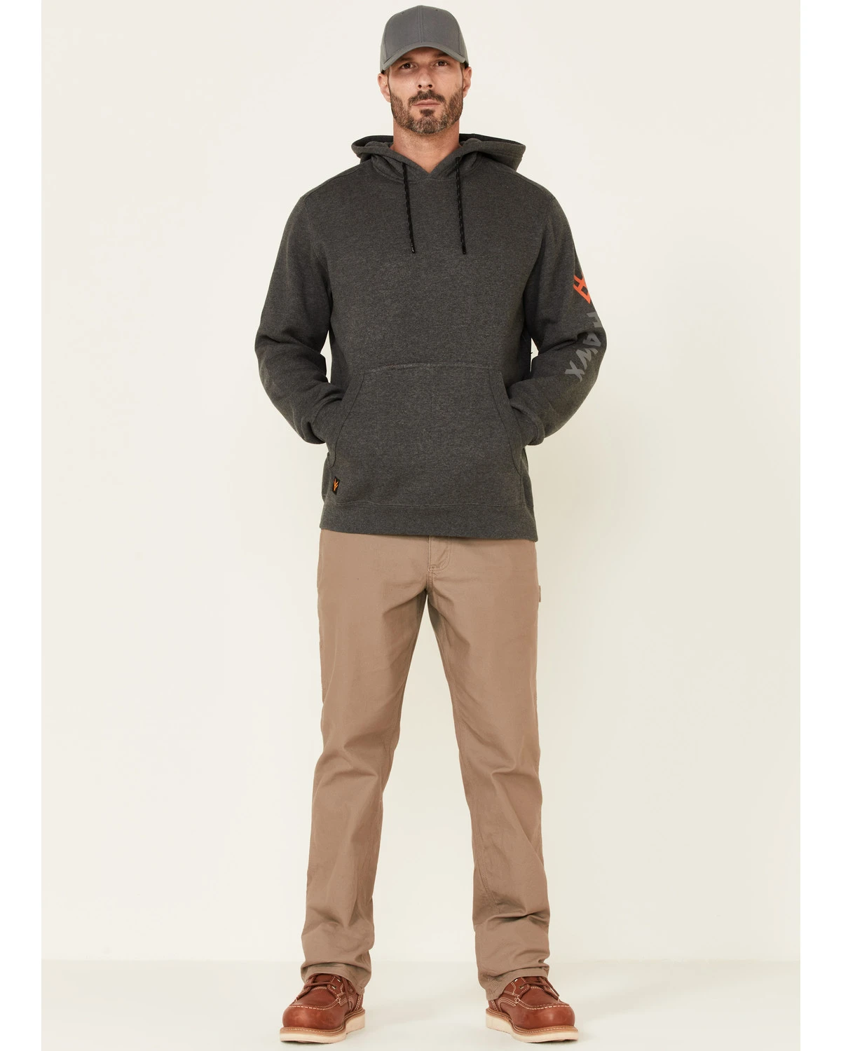 Hawx Men's Primo Logo Fleece-Lined Work Hooded Sweatshirt 4 Hawx Men's Primo Logo Fleece-Lined Work Hooded Sweatshirt - Image 2