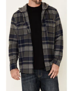 Hawx Men's Dark Gray Townsend Plaid Hooded Long Sleeve Flannel Work Shirt 9 Hawx Men's Dark Gray Townsend Plaid Hooded Long Sleeve Flannel Work Shirt -StyleHub Shop 2000325323 021 P3