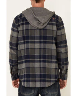 Hawx Men's Dark Gray Townsend Plaid Hooded Long Sleeve Flannel Work Shirt 10 Hawx Men's Dark Gray Townsend Plaid Hooded Long Sleeve Flannel Work Shirt -StyleHub Shop 2000325323 021 P4