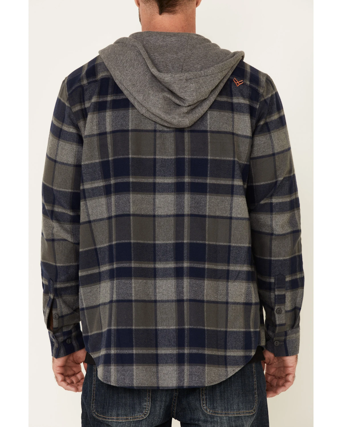 Hawx Men's Dark Gray Townsend Plaid Hooded Long Sleeve Flannel Work Shirt 6 Hawx Men's Dark Gray Townsend Plaid Hooded Long Sleeve Flannel Work Shirt - Image 4