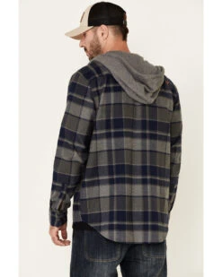 Hawx Men's Dark Gray Townsend Plaid Hooded Long Sleeve Flannel Work Shirt 11 Hawx Men's Dark Gray Townsend Plaid Hooded Long Sleeve Flannel Work Shirt -StyleHub Shop 2000325323 021 P5