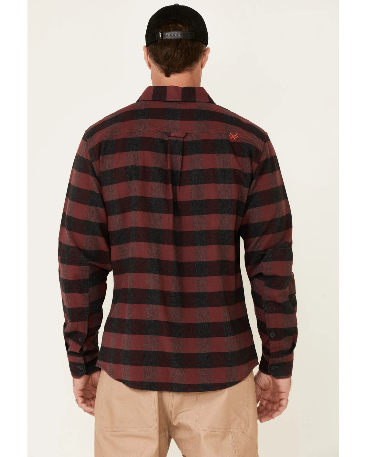 Hawx Men's Harris Stretch Plaid Print Long Sleeve Button Down Work Flannel Shirt - Tall 4 Hawx Men's Harris Stretch Plaid Print Long Sleeve Button Down Work Flannel Shirt - Tall - Image 2