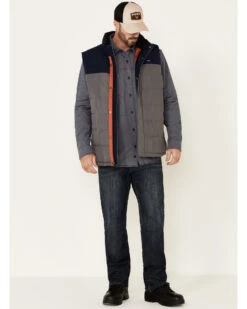 Hawx Men's Gray Colorblock Whistler Insulated Work Vest 9 Hawx Men's Gray Colorblock Whistler Insulated Work Vest -StyleHub Shop 2000327324 020 P1