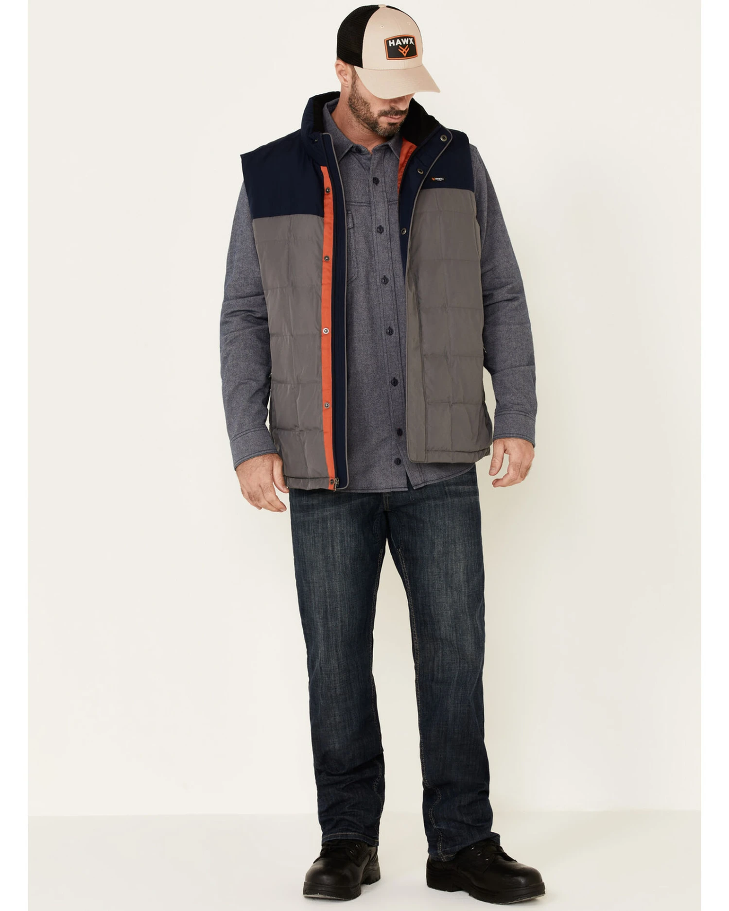 Hawx Men's Gray Colorblock Whistler Insulated Work Vest 5 Hawx Men's Gray Colorblock Whistler Insulated Work Vest - Image 3
