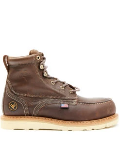 Hawx Men's Dark Brown USA Moc Wedge Work Boots - Steel Toe 14 Hawx Men's Dark Brown USA Moc Wedge Work Boots - Steel Toe -StyleHub Shop 2000336557 201 P2