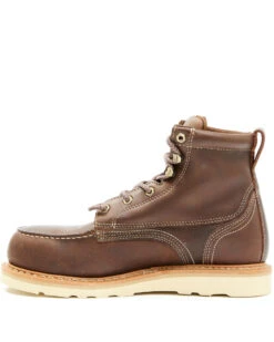 Hawx Men's Dark Brown USA Moc Wedge Work Boots - Steel Toe 15 Hawx Men's Dark Brown USA Moc Wedge Work Boots - Steel Toe -StyleHub Shop 2000336557 201 P3
