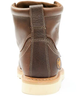 Hawx Men's Dark Brown USA Moc Wedge Work Boots - Steel Toe 13 Hawx Men's Dark Brown USA Moc Wedge Work Boots - Steel Toe -StyleHub Shop 2000336557 201 P5