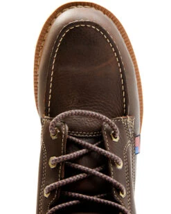 Hawx Men's Dark Brown USA Moc Wedge Work Boots - Steel Toe 12 Hawx Men's Dark Brown USA Moc Wedge Work Boots - Steel Toe -StyleHub Shop 2000336557 201 P6
