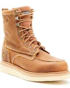 Hawx Men's Brown Wedge Work Boots - Soft Toe 11 Hawx Men's Brown Wedge Work Boots - Soft Toe -StyleHub Shop 2000342045 200 P1