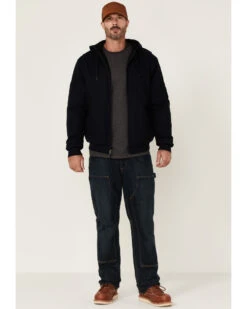 Hawx Men's Navy Pro Insulated Hooded Zip-Front Bomber Work Jacket 9 Hawx Men's Navy Pro Insulated Hooded Zip-Front Bomber Work Jacket -StyleHub Shop 2000342849 410 P2