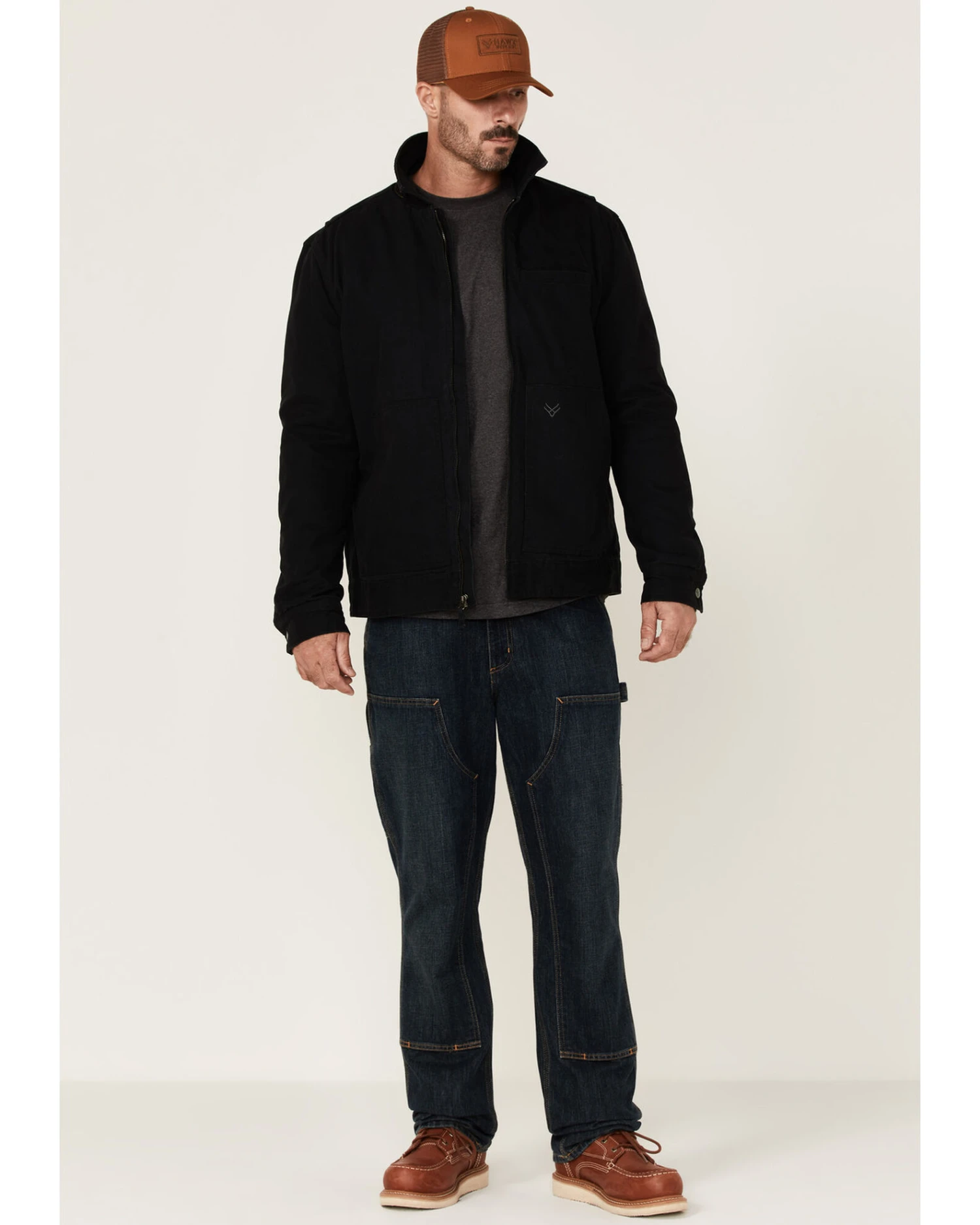 Hawx Men's Black Crawford Weathered Insulated Zip-Front Work Jacket 6 Hawx Men's Black Crawford Weathered Insulated Zip-Front Work Jacket - Image 4