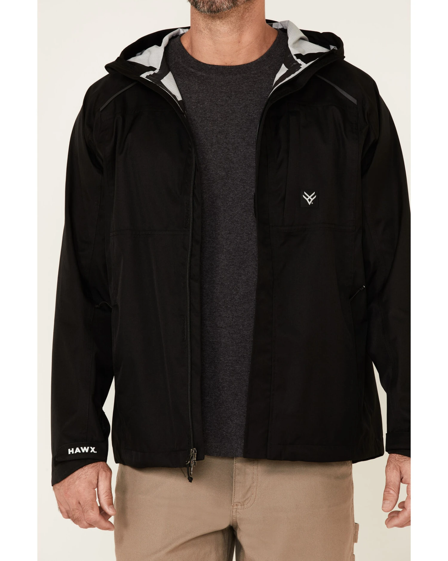 Hawx Men's Pro Elements Zip-Front Hooded Poly-Shell Work Jacket 4 Hawx Men's Pro Elements Zip-Front Hooded Poly-Shell Work Jacket - Image 2