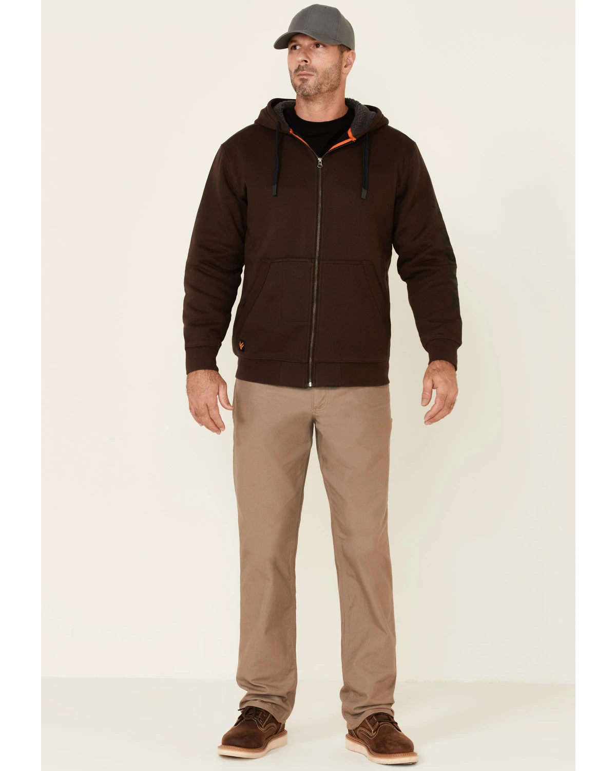 Hawx Men's Brown Martin Insulated Zip-Front Hooded Work Jacket 4 Hawx Men's Brown Martin Insulated Zip-Front Hooded Work Jacket - Image 2