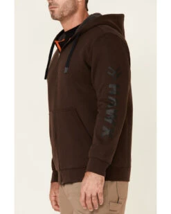 Hawx Men's Brown Martin Insulated Zip-Front Hooded Work Jacket 8 Hawx Men's Brown Martin Insulated Zip-Front Hooded Work Jacket -StyleHub Shop 2000342928 200 P3