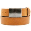 Hawx Men's Tan American Flag Plaque Belt -StyleHub Shop 2000343960 200 P1