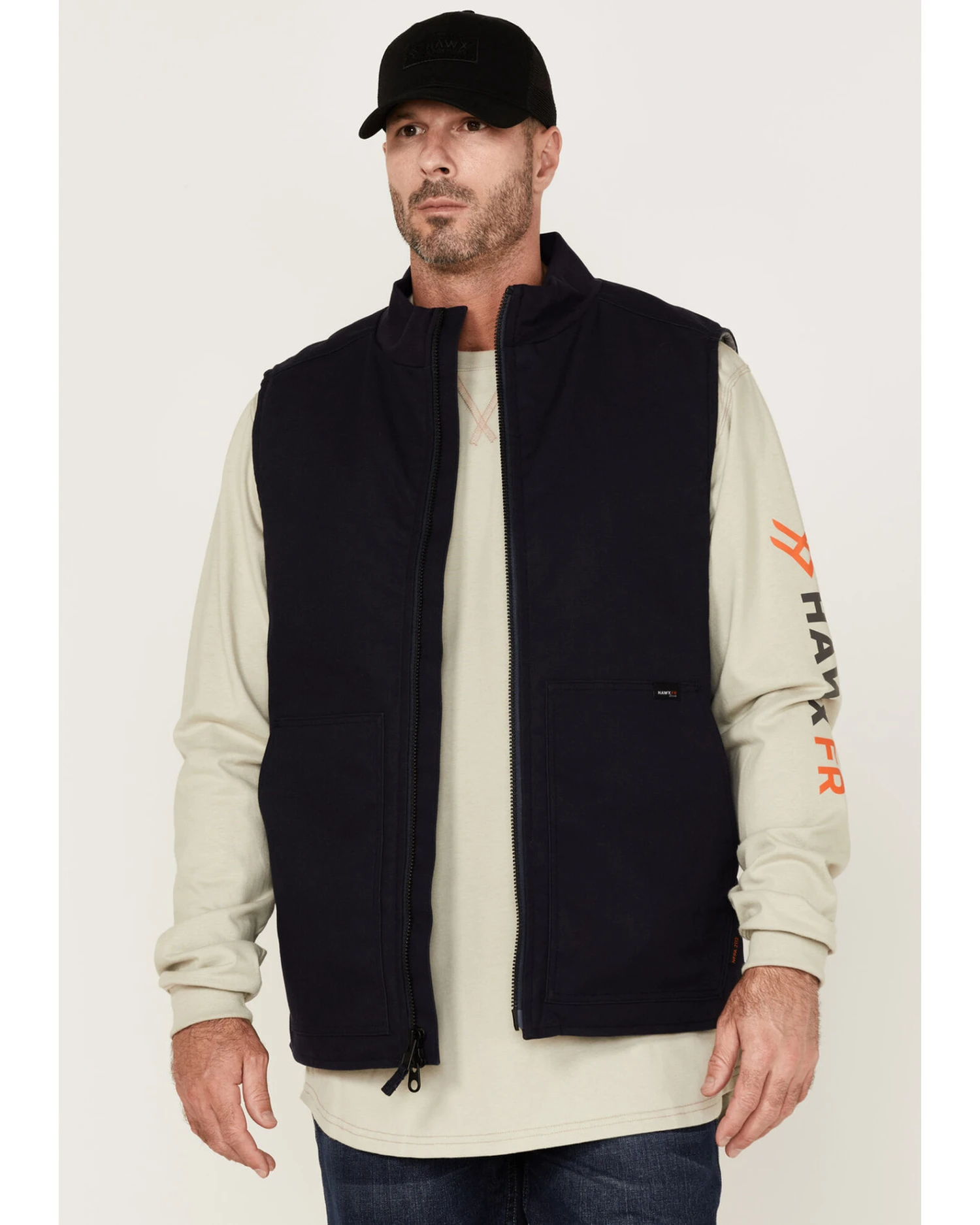 Hawx Men's FR Solid Zip-Front Insulated Work Vest 3 Hawx Men's FR Solid Zip-Front Insulated Work Vest