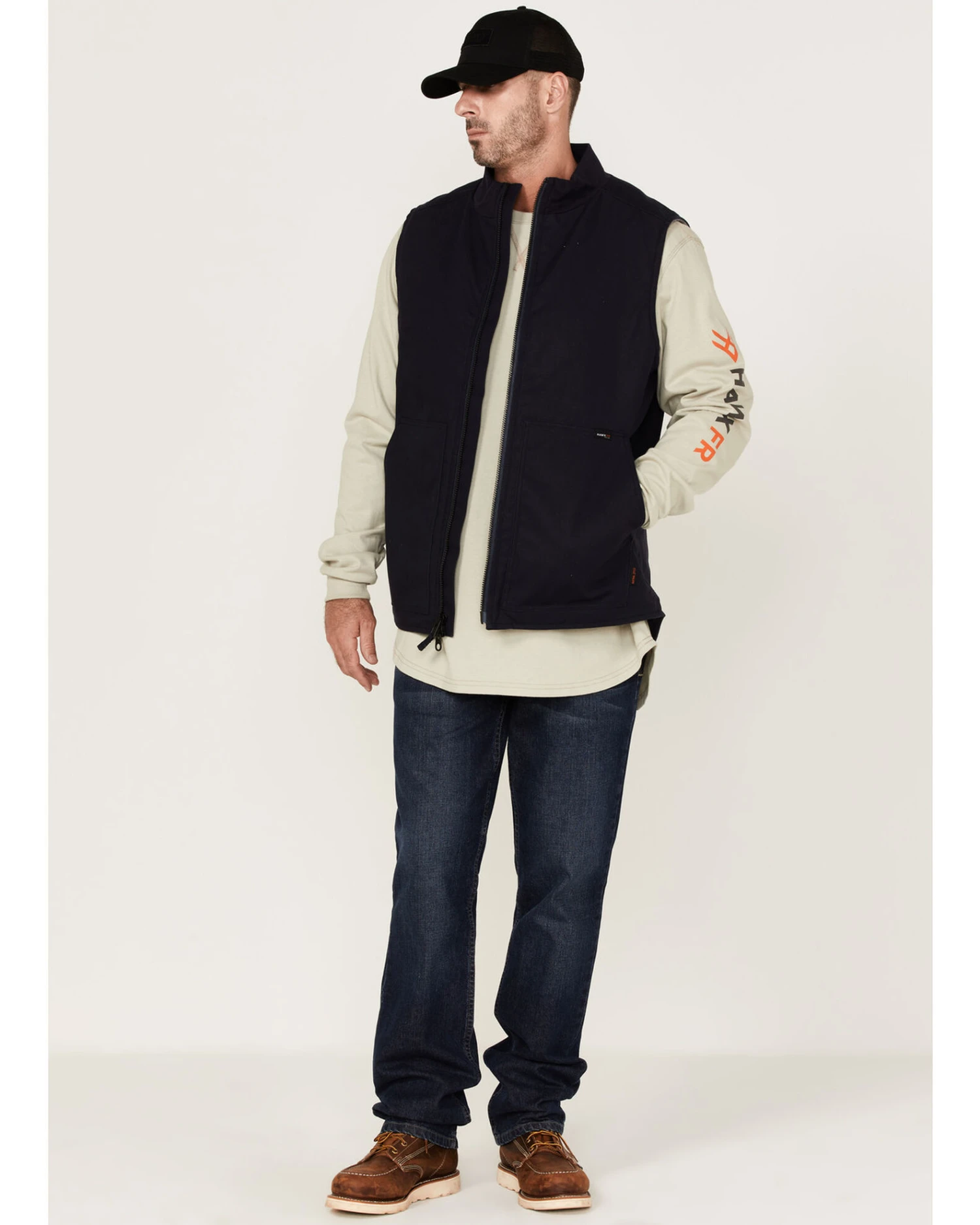 Hawx Men's FR Solid Zip-Front Insulated Work Vest 6 Hawx Men's FR Solid Zip-Front Insulated Work Vest - Image 4