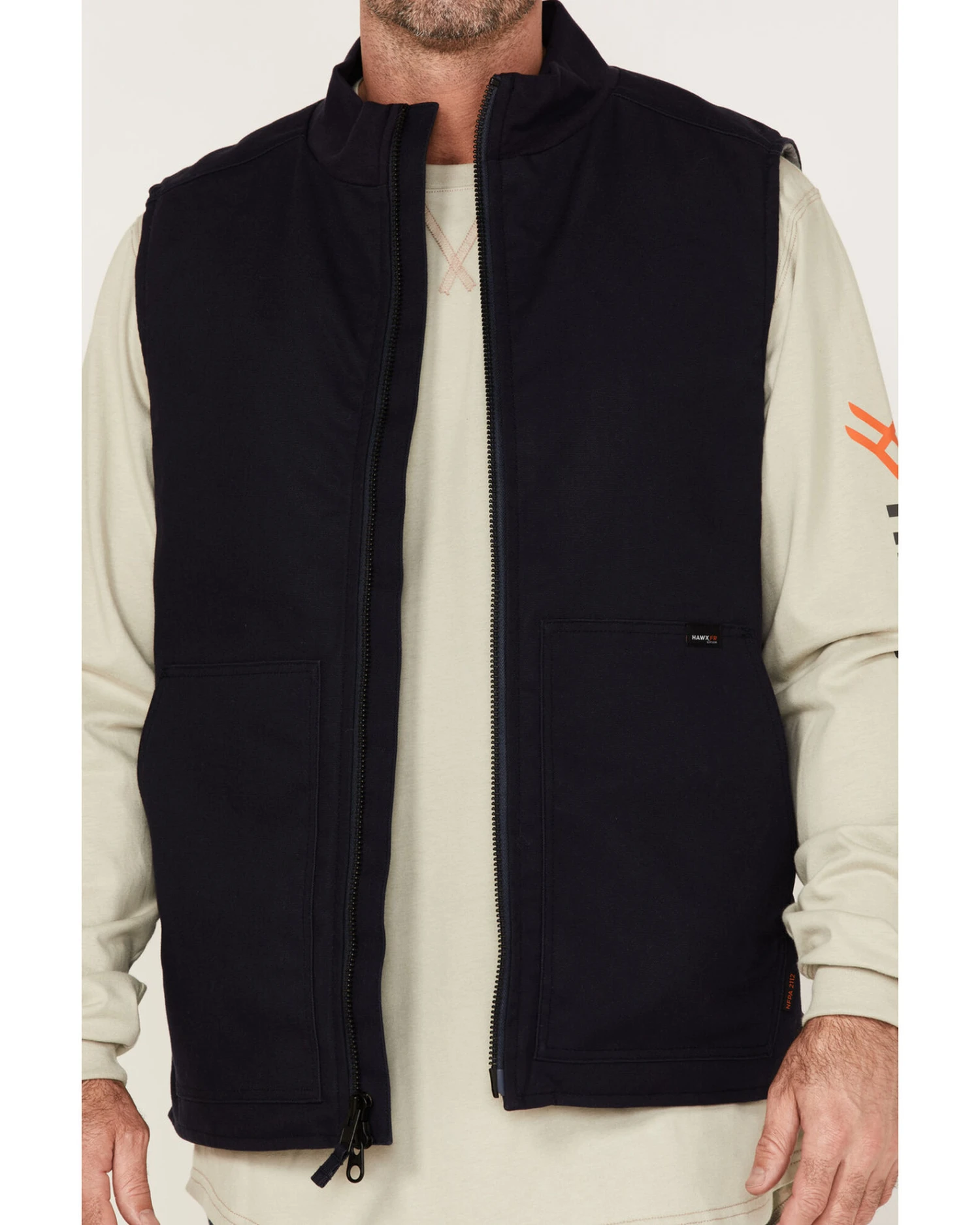 Hawx Men's FR Solid Zip-Front Insulated Work Vest 5 Hawx Men's FR Solid Zip-Front Insulated Work Vest - Image 3