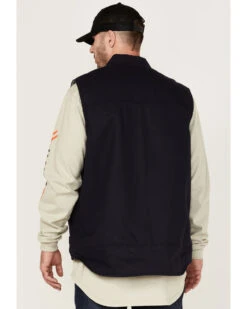 Hawx Men's FR Solid Zip-Front Insulated Work Vest - Tall