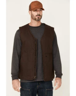 Hawx Men's Brown Weathered Canvas Zip-Front Sherpa Lined Work Vest 8 Hawx Men's Brown Weathered Canvas Zip-Front Sherpa Lined Work Vest -StyleHub Shop 2000351541 200 P1
