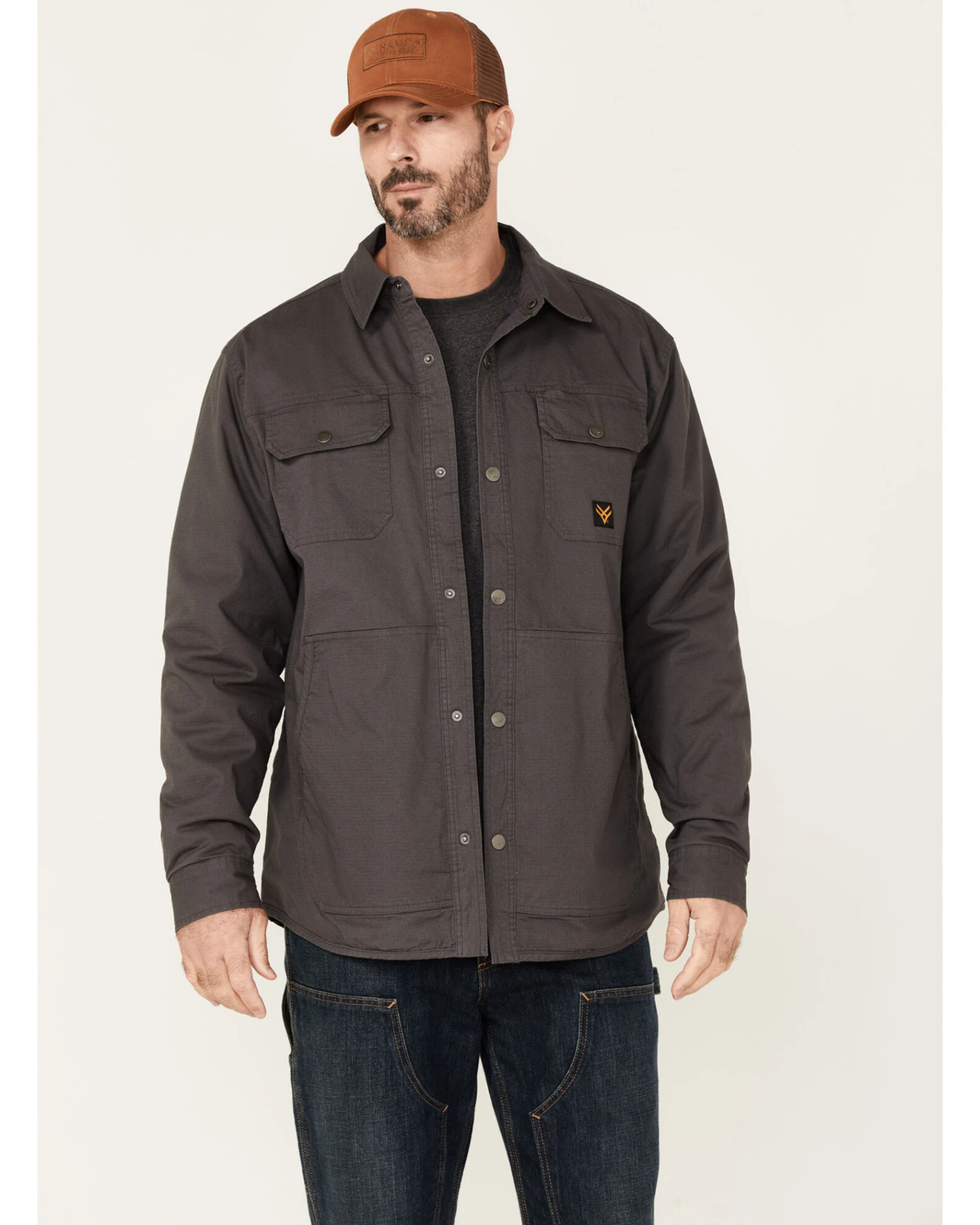 Hawx Men's Gordon Stretch Ripstop Snap-Down Work Shirt Jacket 6 Hawx Men's Gordon Stretch Ripstop Snap-Down Work Shirt Jacket - Image 4