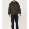 Hawx Men's Charcoal Sherpa-Lined Zip-Front Hooded Work Jacket 2 Hawx Men's Charcoal Sherpa-Lined Zip-Front Hooded Work Jacket -StyleHub Shop 2000351914 022 P2