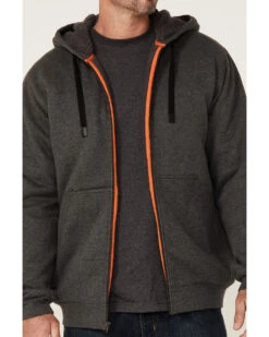 Hawx Men's Charcoal Sherpa-Lined Zip-Front Hooded Work Jacket 8 Hawx Men's Charcoal Sherpa-Lined Zip-Front Hooded Work Jacket -StyleHub Shop 2000351914 022 P3