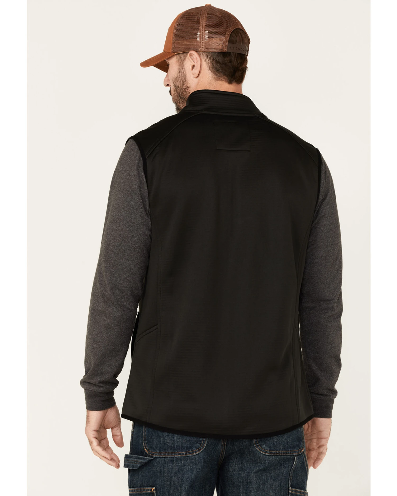 Hawx Men's Merrick Grid Back Zip-Front Fleece Work Vest 3 Hawx Men's Merrick Grid Back Zip-Front Fleece Work Vest