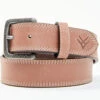 Hawx Men's Brown Pebbled Logo Buckle Leather Belt -StyleHub Shop 2000351939 200 P1