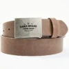 Hawx Men's Silver Plaque Logo Buckle Leather Belt 2 Hawx Men's Silver Plaque Logo Buckle Leather Belt -StyleHub Shop 2000352193 200 P1